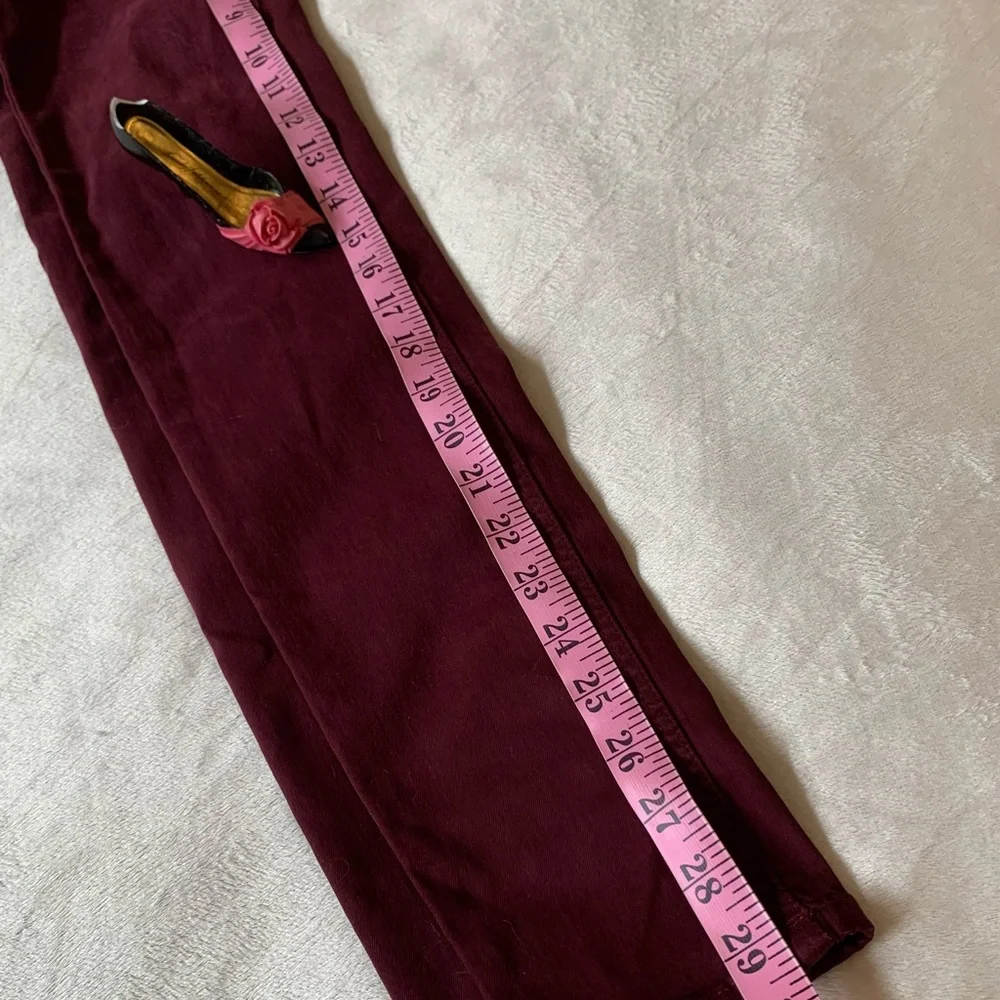 ZARA TRAFALUC deep maroon super skinny ladies jeans size 6 NWT